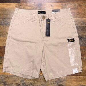 Lee Regular Fit Shorts Womens 6 Khaki Brown Safari Walk Short Stretch New